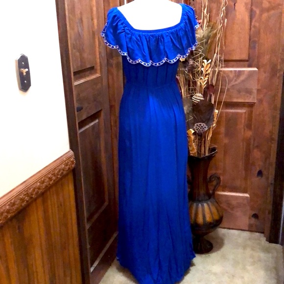 Flying Tomato Electric Royal Blue Embroidered Maxi - Picture 2 of 7